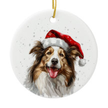 Perro Colley Feliz Navidad Personalizado