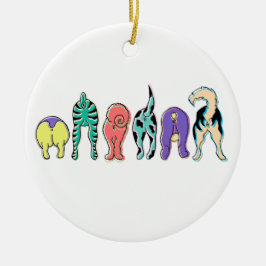 Adorno De Cerámica Perro colorido