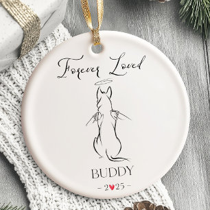 Adorno De Cerámica Perro conmemorativo de mascota Perro personalizado