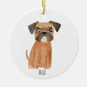 Adorno De Cerámica Perro Cute