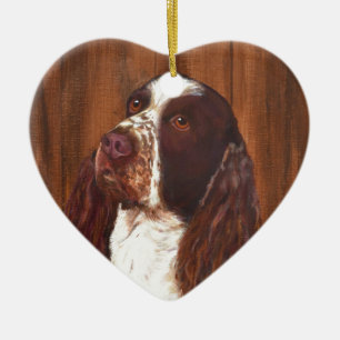 Adorno De Cerámica Perro de aguas de saltador inglés