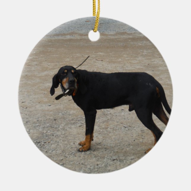 Adorno De Cerámica Perro de caza tira (Frente)