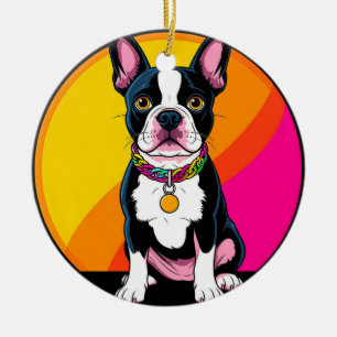Adorno De Cerámica Perro de dibujos animados adorable