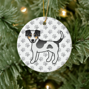 Adorno De Cerámica Perro de granja danés-sueco tricolor lindo perro d