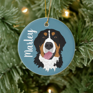 Adorno De Cerámica Perro de montaña de Bernese