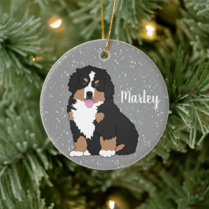 Adorno De Cerámica Perro de montaña de Bernese