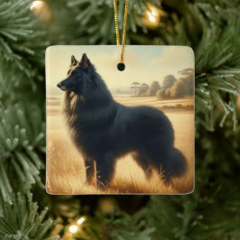Adorno De Cerámica Perro de pastor belga