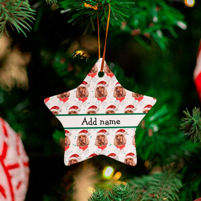 Adorno De Cerámica Perro de raza Cocker Spaniel inglés Navidad (Subido por el creador)