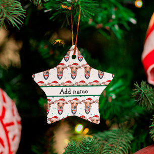 Adorno De Cerámica Perro de raza Galgo Italiano Navidad