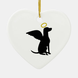 ADORNO DE CERÁMICA PERRO DEL ÁNGEL DEL PERRO