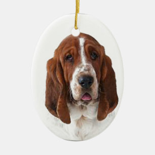 Adorno De Cerámica "Perro del Bassett "
