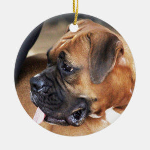 Adorno De Cerámica Perro del boxeador