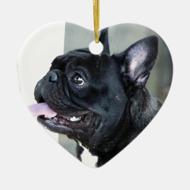 Adorno De Cerámica Perro del bulldog francés (Frente)