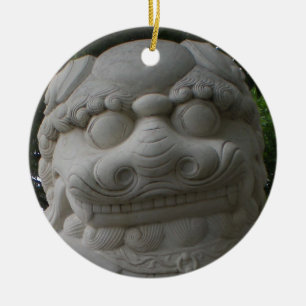 Adorno De Cerámica Perro Foo Chino
