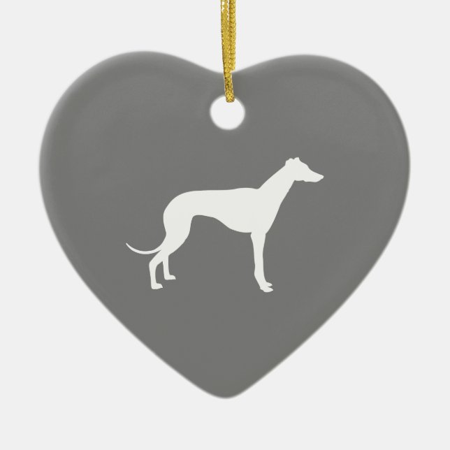 Adorno De Cerámica Perro galgo (Frente)