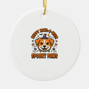 Adorno De Cerámica Perro Halloween Patas Espeluznantes