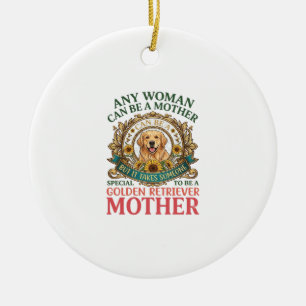 Adorno De Cerámica Perro Madre Golden Retriever Girasoles Abejas_1