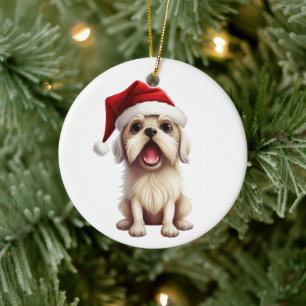 Adorno De Cerámica Perro Maltés Divertido Personalizado