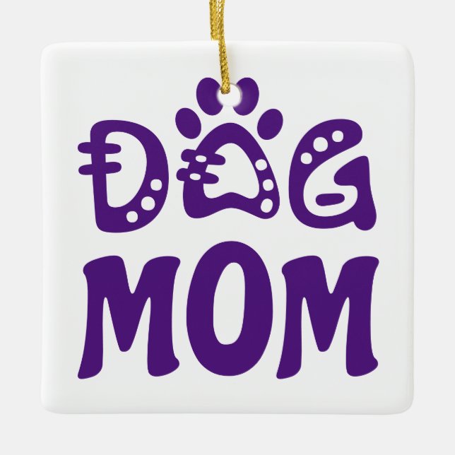 Adorno De Cerámica Perro Mamá (Anverso)