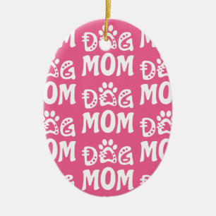 Adorno De Cerámica Perro Mamá