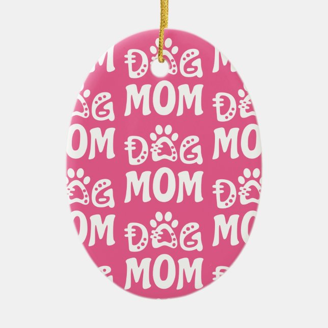 Adorno De Cerámica Perro Mamá (Frente)