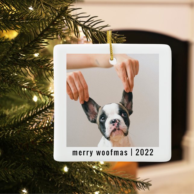 Adorno De Cerámica Perro moderno dos fotos | Merry Woofmas (Subido por el creador)