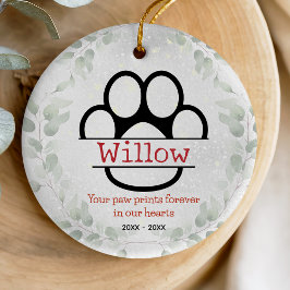 Adorno De Cerámica Perro o gato mascota pastas conmemorativas corona