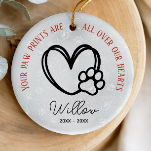 Adorno De Cerámica Perro o gato mascota pastas conmemorativas y coraz