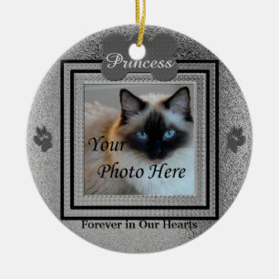Adorno De Cerámica Perro o gato Personalizado plateado