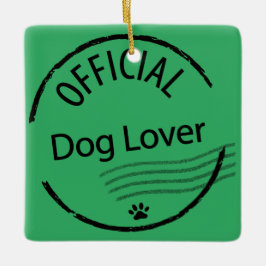 Adorno De Cerámica Perro Oficial Lover