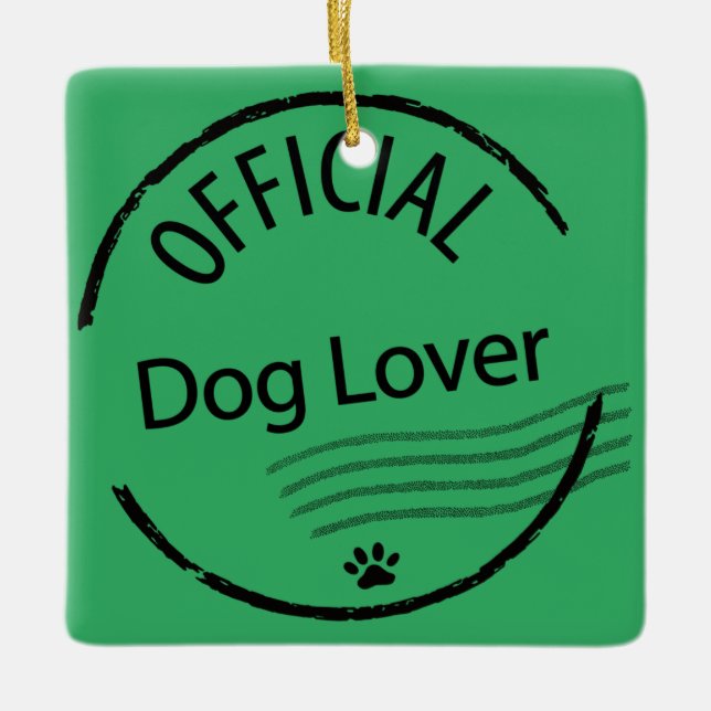 Adorno De Cerámica Perro Oficial Lover (Anverso)