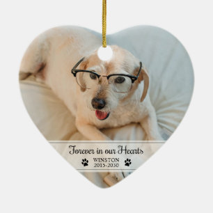 Adorno De Cerámica Perro Para Siempre En Nuestro Corazón Foto