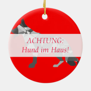 Adorno De Cerámica Perro Pastor