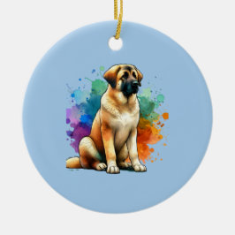 Adorno De Cerámica Perro Pastor Anatoliano