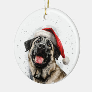 Adorno De Cerámica Perro pastor de Anatolia Navidad Personalizado
