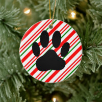 Perro Pawprint Candy Cane