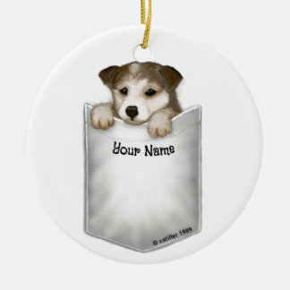 Adorno De Cerámica Perro picante de bolsillo