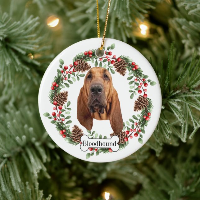 Adorno De Cerámica Perro sangriento (Árbol)