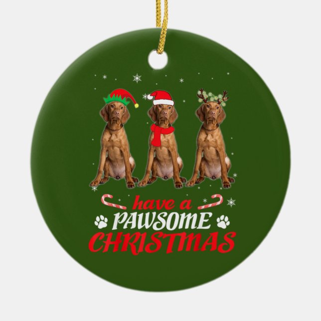 Adorno De Cerámica Perro Vizsla (Frente)