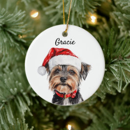 Adorno De Cerámica Perro Yorkshire Terrier personalizado