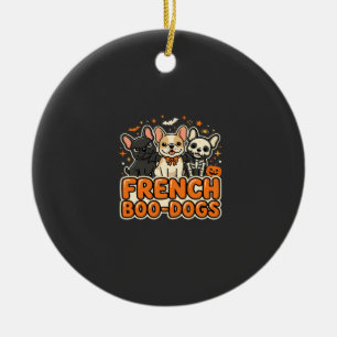 Adorno De Cerámica Perros Boo Franceses Diseño de Bulldog Francés de 