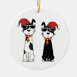 Adorno De Cerámica Perros Cool