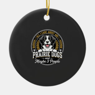 Adorno De Cerámica Perros de la pradera Tal vez 3 personas Diseño