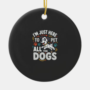 Adorno De Cerámica Perros Divertidos Vector Amante de las Mascotas