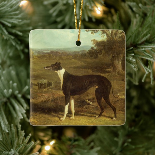 Adorno De Cerámica Perros, Greyhound y Spaniel, Médica Fop by Herring (Árbol)