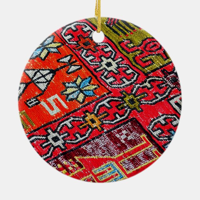 Adorno De Cerámica Persa Oriental, Patrón Turco, Alfombra (Atrás)