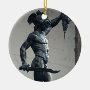 Adorno De Cerámica Perseus con el jefe de la medusa