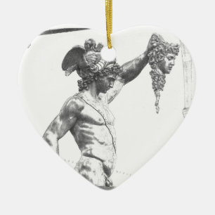 Adorno De Cerámica Perseus con el jefe de la medusa