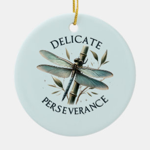 Adorno De Cerámica Perseverancia Delicada - Dragonfly artístico