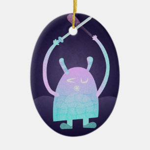 Adorno De Cerámica Personaje de monstruo adorable para niños